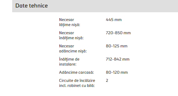 Carcasa TECEfloor SLQ VS-UP 435 otel galvanizat,montaj incastrat,alba,435x705-775x80-120 mm [2]