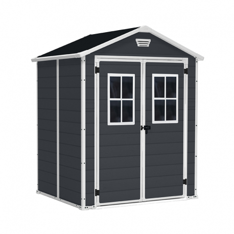 Casuta gradina Keter Manor 6x5, cu usa dubla, antracit [4]