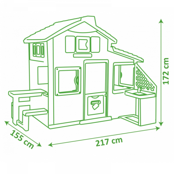 Casuta pentru copii, cu bucatarie, Smoby Friends [5]