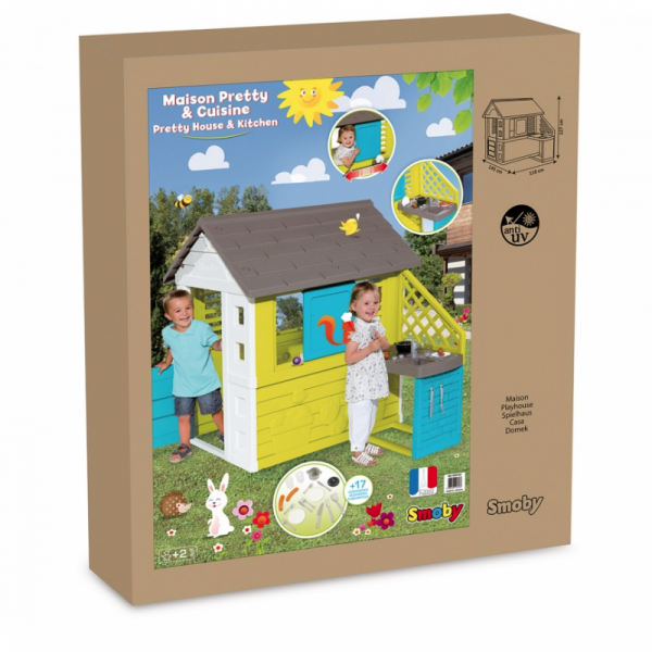 Casuta pentru copii cu bucatarie, Smoby Pretty [9]