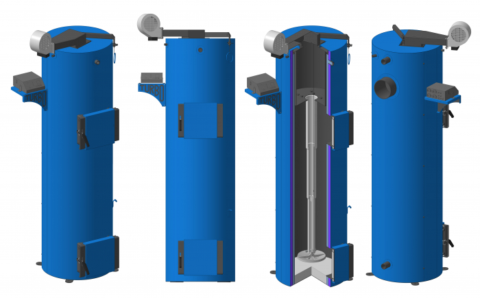 Cazan (centrala) pe combustibil solid tip lumanare Fornello Turbo 50 kW, cu ventilator si automatizare [6]