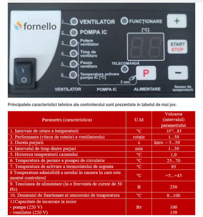 Cazan (centrala) pe combustibil solid tip lumanare Fornello Turbo 50 kW, cu ventilator si automatizare [10]