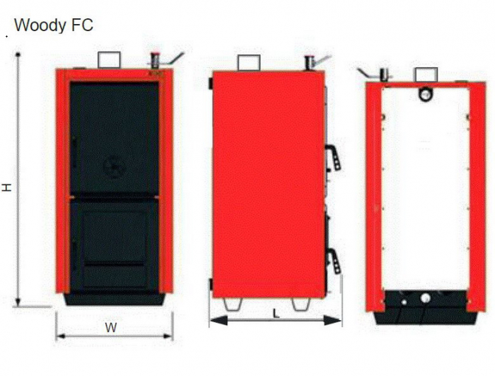 Cazan din otel pe combustibil solid Woody model SB FC 35 - 35 kw [2]