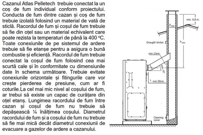 Cazan din otel pe peleti cu arzator cilindric din otel-inox, Atlas PelleTech 34 - 34 kw [7]