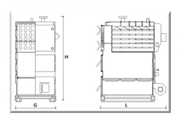Cazan din otel pe combustibil solid, 233 kW, Emtas EK3G-200 [2]
