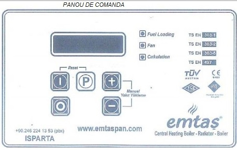 Cazan din otel pe combustibil solid, 41 kW, Emtas EK3G-35 [2]