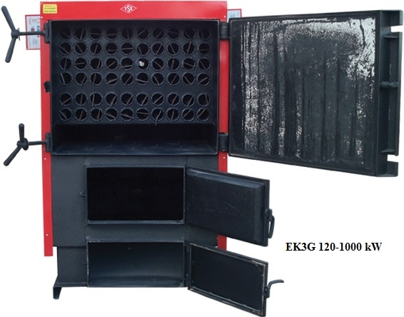Cazan din otel pe combustibil solid, 163 kW, Emtas EK3G-140 [4]