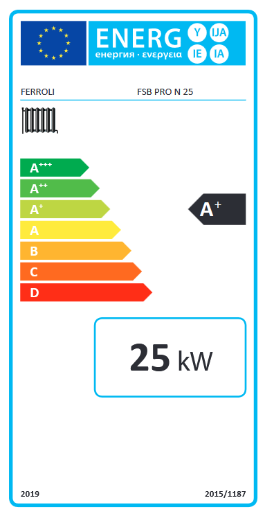 Cazan din otel pe lemne cu 3 drumuri de fum, echipat cu termometru, tavita cenusa si kit curatare Ferroli FSB PRO N 25kw [4]