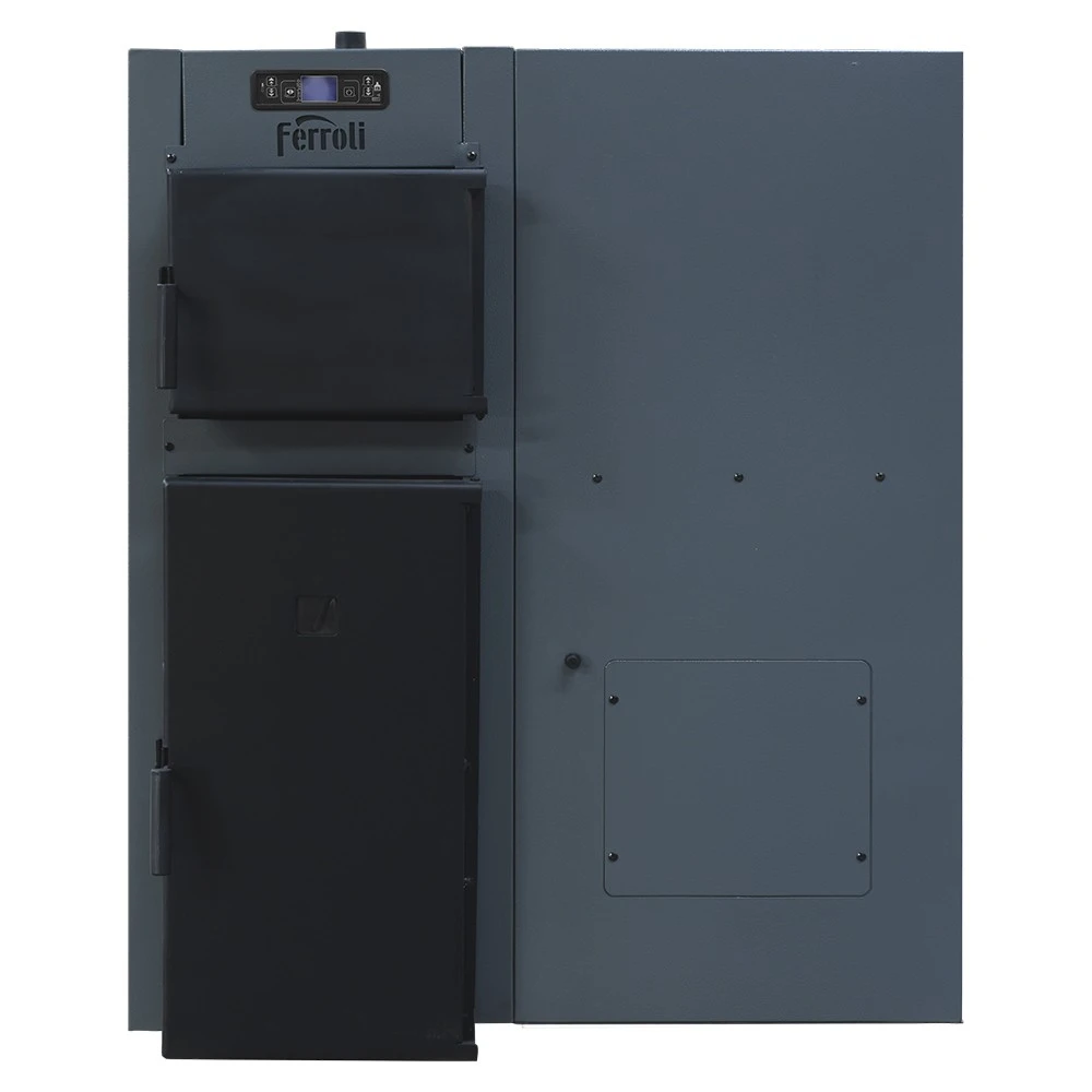 Cazan din otel pe peleti si lemne Ferroli Biopellet Combi 65 kw si rezervor peleti 180 kg [1]