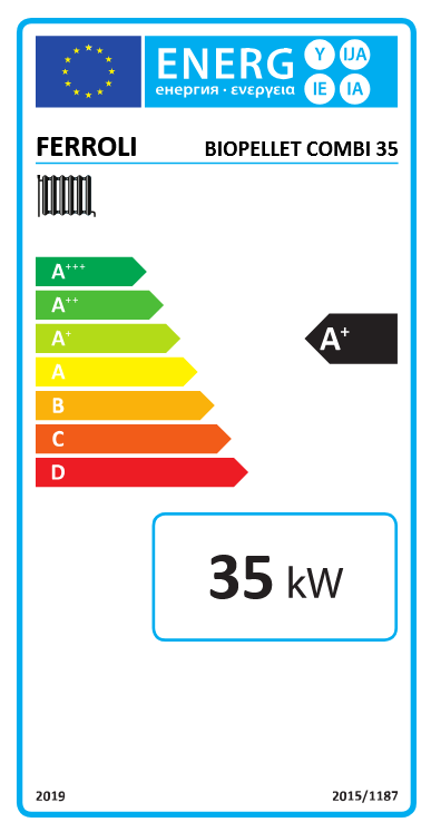 Cazan din otel pe peleti si lemne Ferroli Biopellet Combi 35 kw si rezervor peleti 135 kg [5]