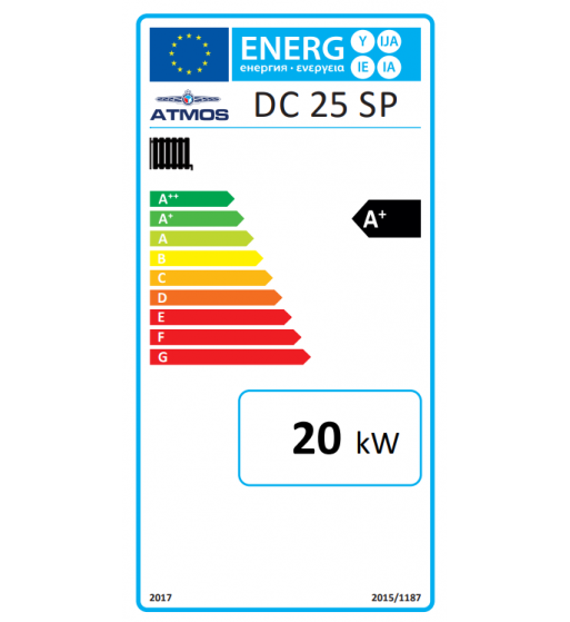 Cazan mixt peleti si lemne Atmos, cu gazeificare, model DC25SP 25 kw [3]