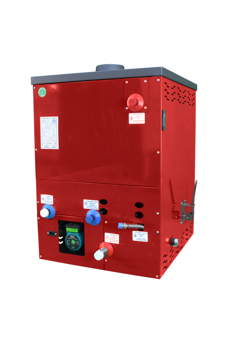Cazan pe lemn, carbune si bricheti, Fornello, model Sauna 30 kW, echipat cu pompa de recirculare [6]