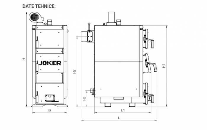 Cazan pe combustibil solid, lemn, carbune, Fornello JOKER 29 kW, cu ventilator si automatizare [5]