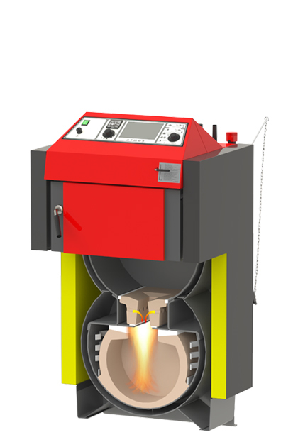 Cazan pe lemne Atmos, din otel cu gazeificare, model DC18S 20 kw dotat cu exhaustor de fum si serpentina de racire [3]