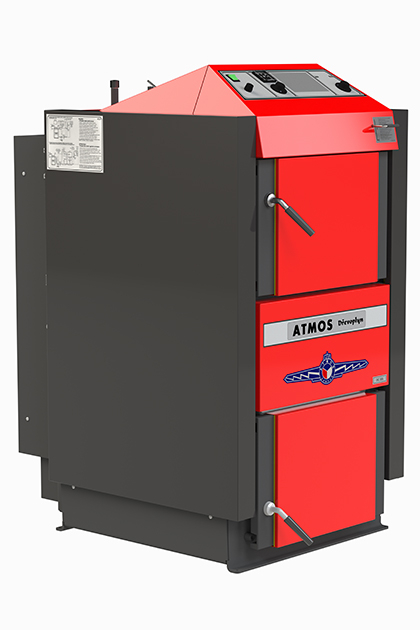 Cazan pe lemne Atmos, din otel cu gazeificare, model DC18S 20 kw dotat cu exhaustor de fum si serpentina de racire [2]