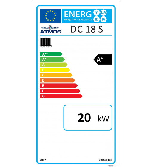 Cazan pe lemne Atmos, din otel cu gazeificare, model DC18S 20 kw dotat cu exhaustor de fum si serpentina de racire [2]