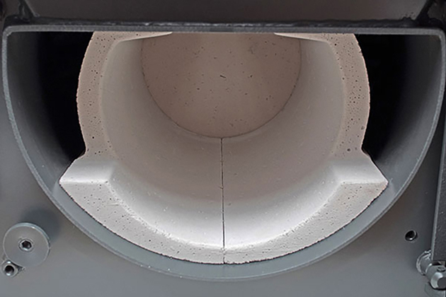 Cazan pe lemne Atmos, din otel cu gazeificare, model DC40GS 40 kw exhaustor de fum şi serpentină de răcire, cameră de ardere căptuşită cu ceramică [7]