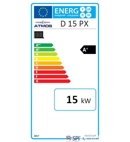 Cazan pe peleti Atmos, model D15PX 15 kw cu arzator, rezervor de peleţi, alimentator cu peleţi - 175 litri [4]