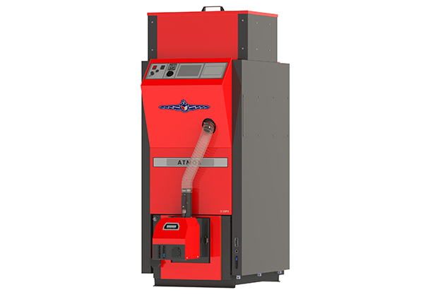 Cazan pe peleti Atmos, model D20PX 20 kw cu arzator, rezervor de peleţi, alimentator cu peleţi - 175 litri [12]