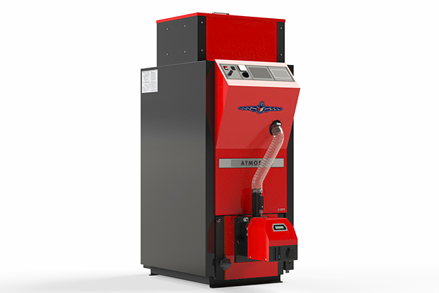 Cazan pe peleti Atmos, model D20PX 20 kw cu arzator, rezervor de peleţi, alimentator cu peleţi - 175 litri [13]