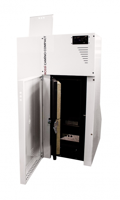Centrala termica compacta pe peleti Fornello Rossi Camino Compact 35 kw cu rezervor 153 l, pompa de circulatie, vas expansiune, tiraj fortat [3]
