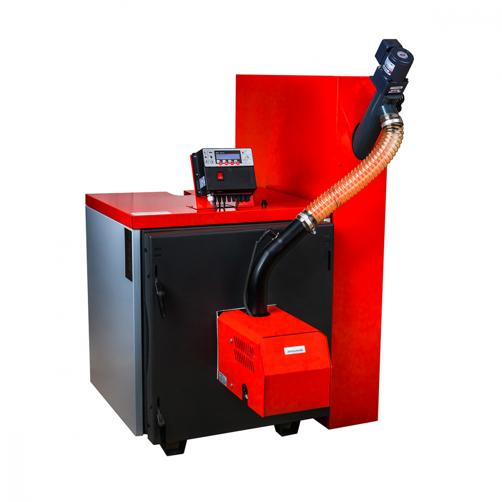 Cazan pe peleti cu arzator automat si snec alimentare Thermostahl PLC 150 kw [1]