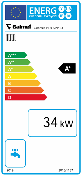 Cazan pe peleti cu autocuratare, arzator extern M Line, complet echipat, Galmet Genesis Plus KPP 62 kw [8]
