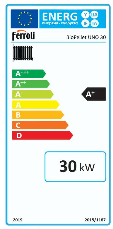 Cazan pe peleti Ferroli BioPellet Uno 30 kw complet echipat si automatizat [4]