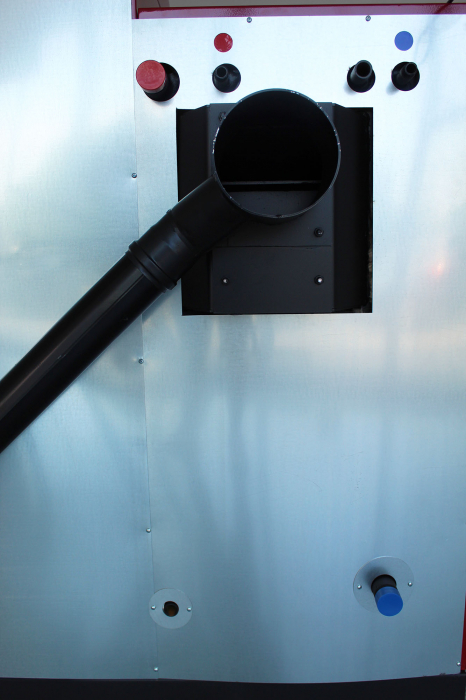 Cazan pe lemne si peleti Fornello, model Eco Energy mixt 45 kW, echipata cu 2 camere de ardere, automatizare, afisaj digital, arzator fonta, buncar peleti integrat 105 kg [11]