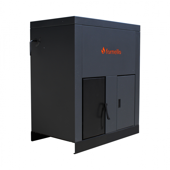 Cazan pe peleti Fornello, model Eco Energy 50 kW, ardere ecologica, arzator din fonta, automatizare, buncar 130 kg, afisaj digital, consum redus, aspirator cenusa cadou [1]