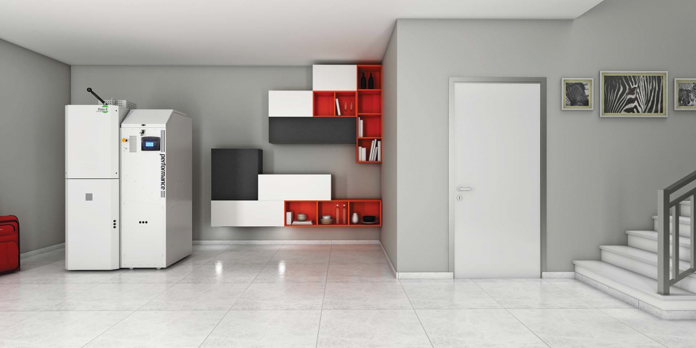 Centrala pe peleti Fornello Slimpel Performance 40 kw, arzator inox, buncar 150 litri, pompa electronica Grundfos [4]