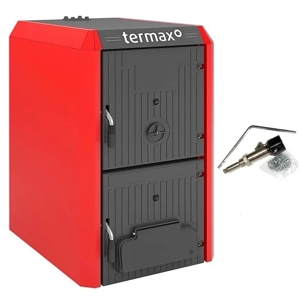 Cazan pe lemn din fonta Termax Bio 17 kW 120 mp cu regulator de tiraj [2]
