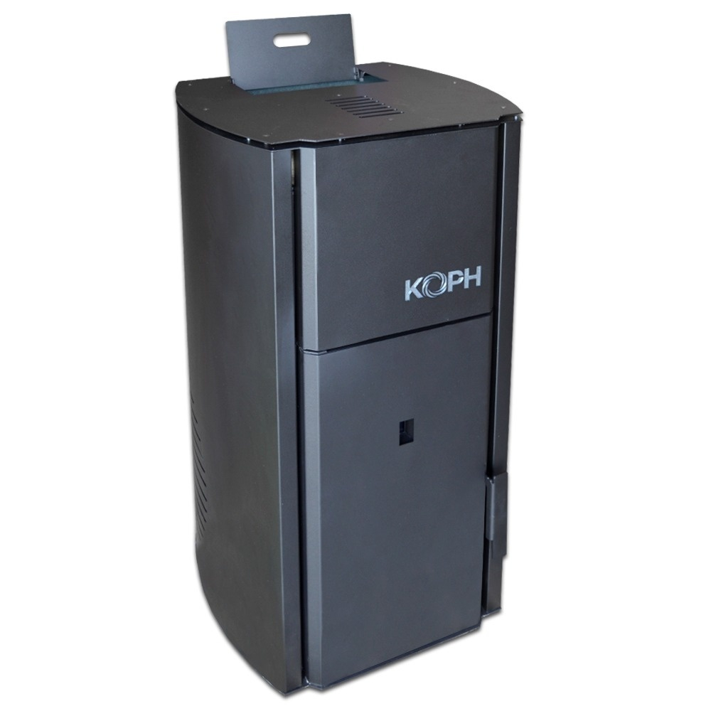 Centrala cu peleti KOPH PM 25 kW, 160 mp, buncar peleti 25 kg, diametru cos fum ⌀80 mm, manta apa 28 litri, pompa recirculare si vas expansiune incorporate, Negru [5]