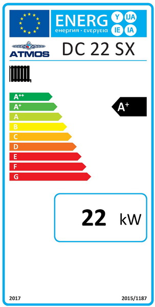 Cazan pe lemne Atmos, din otel cu gazeificare, model DC22SX 22 kw [2]