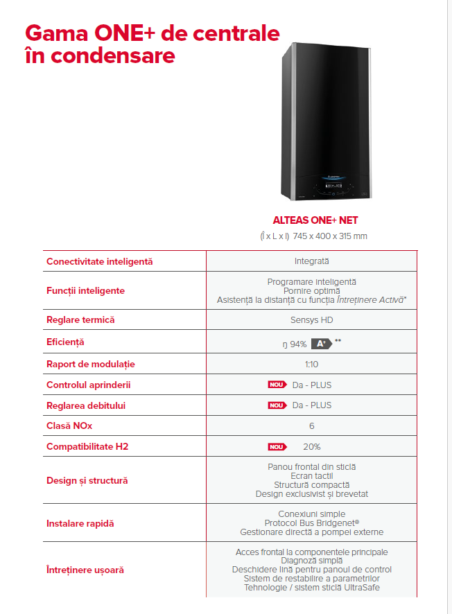Centrala termica Ariston, model Alteas One+ Net (apa calda si incalzire) - 24 kw [4]