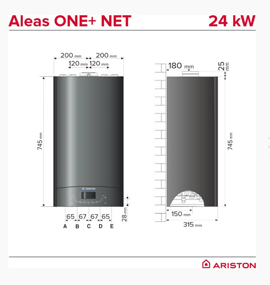 Centrala termica Ariston, model Alteas One+ Net (apa calda si incalzire) - 24 kw [3]