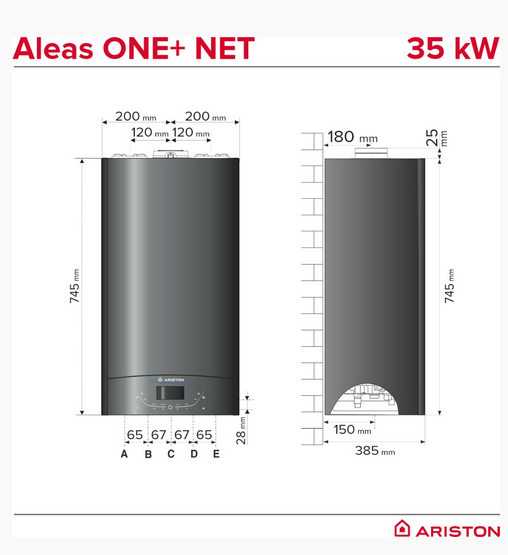 Centrala termica Ariston, model Alteas One+ Net (apa calda si incalzire) - 35 kw [3]