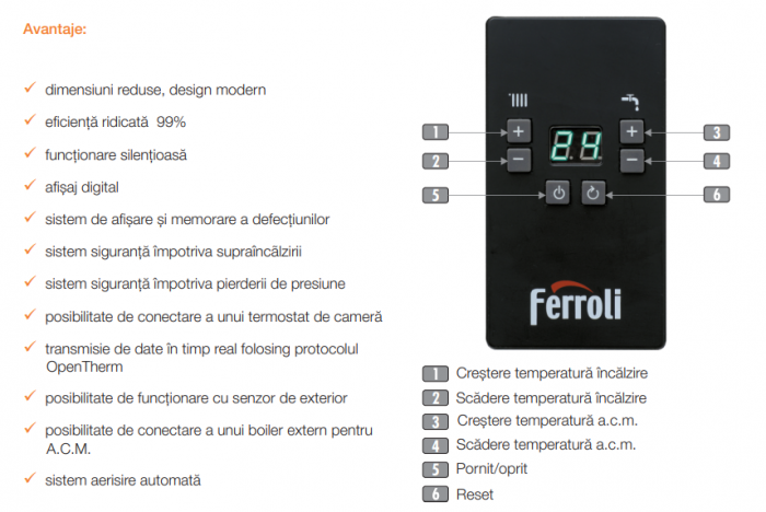 Centrala termica electrica Ferroli, model TOR 24 - 24 kW [4]