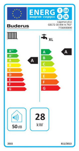 Centrala termica murala cu condensare, 30 KW, Incalzire+ACM, Logamax plus GB172i-30 KW H [3]