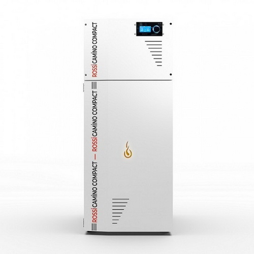 Cazan pe peleti compact Fornello model Rossi Camino Compact 35 kw, tiraj fortat, pompa de circulatie, vas expansiune [3]