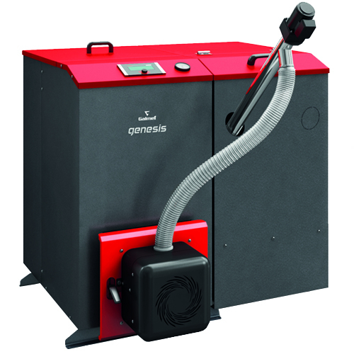 Cazan pe peleti cu autocuratare, arzator extern M Line, complet echipat, Galmet Genesis Plus KPP 62 kw [2]