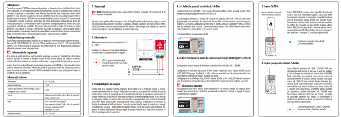 Centru de comandă cu cleme rapide, pentru 5 zone, cu modul de control integrat, Salus CB500 [3]