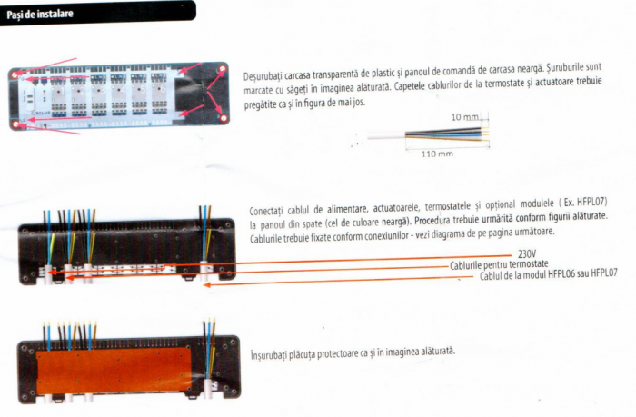 Centru de comanda cu fir 230 V, 6 zone, Hoffman HFKL06 [4]