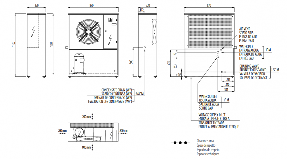 Chiller pentru racirea apei Clint seria Compact Line model CHA/IK/A 41 - 9,3 kw (compresor scroll inverter si modulul hidraulic cu pompa EC inverter) [3]