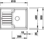 Chiuveta de Silgranit, antracit, Blanco Zia 40 S [5]