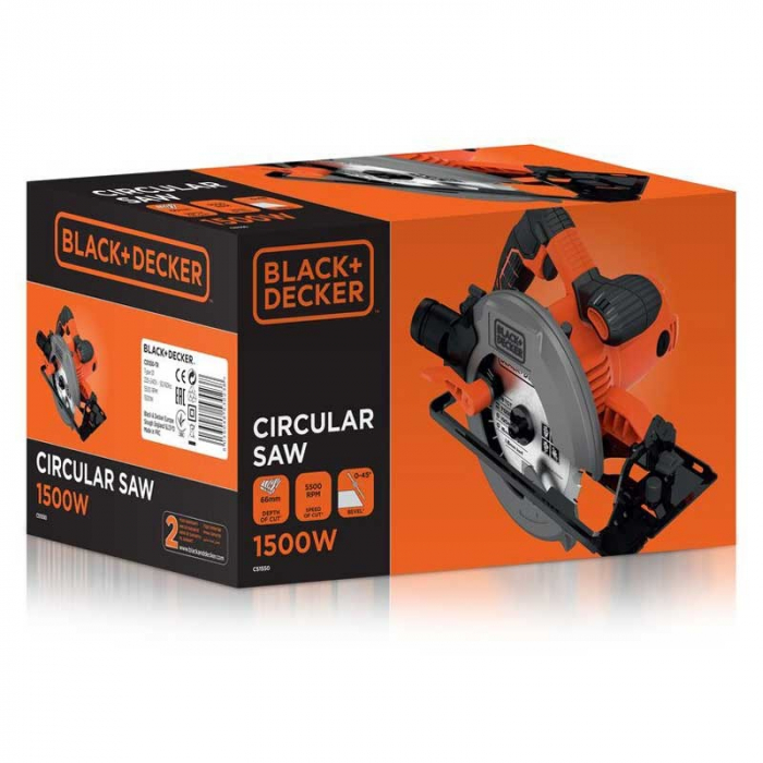 Fierastrau Circular Manual 1500W 66 mm Black+Decker CS1550 [2]