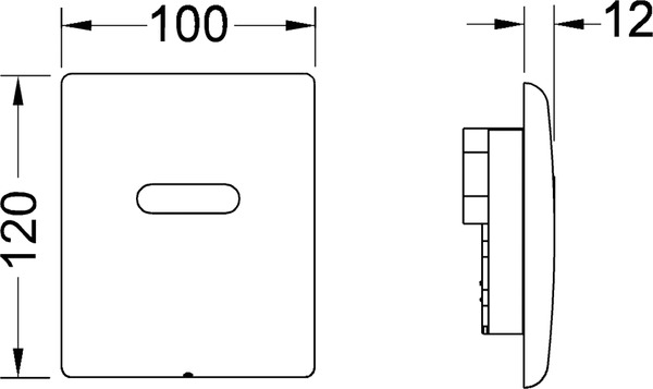 Unitate electronica de comanda URINAL TECEPlanus otel inox mat, infrarosu, 12V [2]