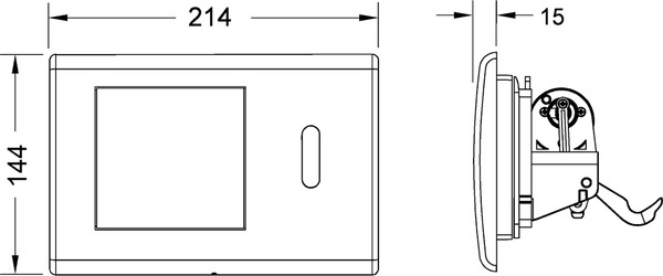 Unitate electronica de comanda WC TECEPLanus otel inox mat, infrarosu, 6V [2]