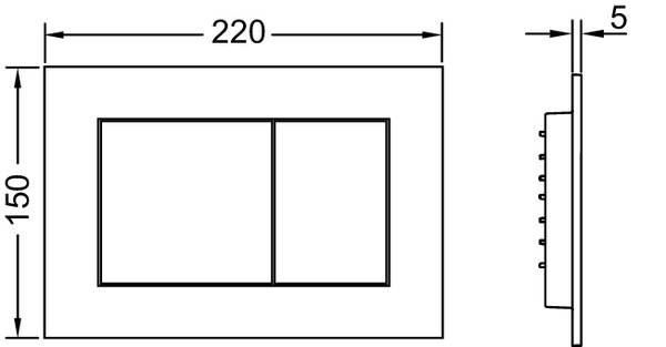 Clapeta TECEnow, 2 trepte, alb mat [2]