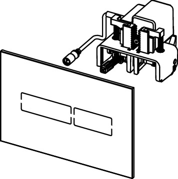 Clapeta TECElux Mini, actionare electronica, din sticla neagra [3]